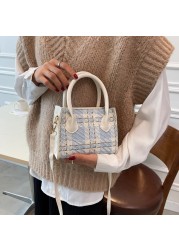 Vintage Women Shoulder Bags Fashion Plaid Pattern Casual Ladies Bags Outdoor Purse Shoulder Messenger Bags