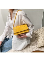 Women Shoulder Underarm Bag PU Leather Crocodile Pattern Female Underarm Bag Casual Flap Luxury Brand Designer Handbags