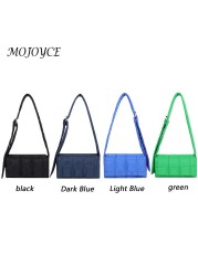 Fashion Vertical Square Shoulder Bag Retro Bag Padded Handbag Winter Warm Tote Bag Small Flap Tote Handbag