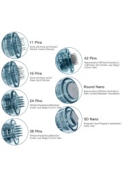 أغخاس ديرمابين m8 إبرة بروفيسينال ميكرونيدلينغ خرطوشة الإبر مايكرو إبرة حربة خرطوشة استبدال للتجميل ميسو