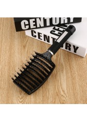 Scalp Massage Comb For Women, Bristles And Nylon, For Wet Or Curly Hair, Detangling Hair, For Hairdressing Salon