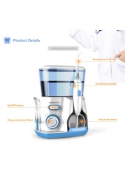 Waterpulse Oral Irrigator v300 12 Pressure Water Flosser 800ml Dental Cleaner Family Care Irrigator Dental Dental Water Jet 5 Tip