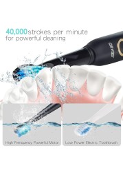 Seago Sonic Electric Toothbrush SG-507 Adult Timer Brush 5 Modes USB Charger Rechargeable Toothbrush Replacement Heads Set