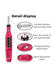 Electric Nail Drill Machine 20000RPM Manicure Machine Set Free Mill Cutter For Manicure Nail File Pedicure Tools