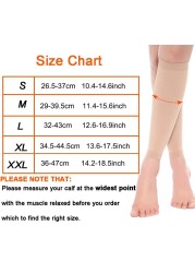 1 Pair Unisex Secondary Medical Compression Socks Medical Compression High Quality Knee Support Sleeve 30-40mmHg