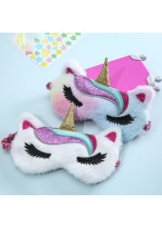 3D Sleeping Mask Sleeping Blindfold Soft Plush Eye Masks Eye Cover Rabbit Plush Eye Mask Patch Nap Health Eye Cover