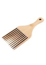 Anti-Static Natural Bamboo Hair Pick Comb Scalp Massage Long Tooth Detangling Combs Afro Lifting Hair Styling Accessories