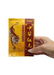 Chinese Tiger Balm Patch, 8 Sachets, 64 Pieces, 7 x 10 cm, Breathable, Joint & Knee Pain Relief, Body Massage, Health