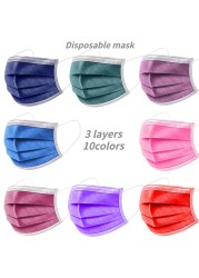 Disposable Mask Adult Colorful Face Masks Black Mouth Anti Dust Mascarillas quiurgicas homology adas Melt Puffed Cloth Fashion Mask