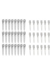 24pcs Single Prong Curl Duck Bill Hair Clips Silver Divided Hairpins Metal Modeling Positioning Alligator Barrette