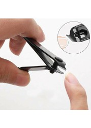 3 Sizes Nail Clipper Black Stainless Steel Strong Ultra Sharp Anti Slip Correction Professional Manicure Nail Care Tool Kit