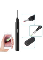 WIFI Otoscope io الذكية البصرية الأذن عصا الأذن الشمع نظافة الأذن ملعقة تنظيف بالمنظار خلال أذني منظار الأذن Borescope الأذن نظيفة