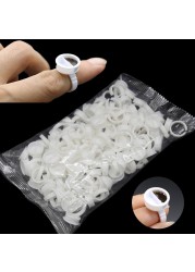 100pcs Disposable Permanent Makeup Ring No Divider Tattoo Ink Pigment Holder Cup Size S/M/L