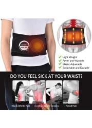 Bastsky Scoliosis Waist Disc Lumbar Heating Belt Cushion Infrared Heat Back Pain Lumbar Electric Massager Herniated Disc Spine Brace