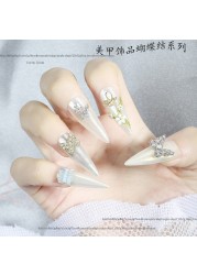 Nail Art Butterfly Jewelry 3D Super Flash Rhinestone Nail Decoration Opal Bow Zircon Rhinestone Butterfly Shape