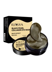 Ilisya 60pcs-Gold Collagen Eye Mask Seaweed Green Algae Eye Patches for Dark Circle Moisturizing Anti-Wrinkle Nourishing Eye Palette