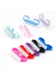 10/50/100pcs New Acrylic Nail Cleaning Brush Dust Removal Brush Nail Pedicure Plastic Gel Manicure Brushes Handle Scrubbing Tool