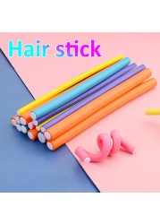 10pcs Flexible Hair Curling Hair Curler Makers Soft Foam Bendy Twist Elastic Hair Curlers DIY Rollers Styling Tools Women Accessories