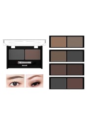 MYG 4 Colors Waterproof Eyebrow Powder Long Lasting Eye Shadow Eyebrow Palette + Eyebrow Brush