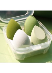 4pcs Cosmetic Makeup Blender Puff Makeup Sponge With Storage Box Foundation Powder Sponge Beauty Tool Women Make Up Accessories