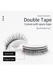 3D False Eyelashes Reusable Self-adhesive Fake Eye Lashes Glue Free Easy to Wear Natural Eyelashes Extension Makeup Tool