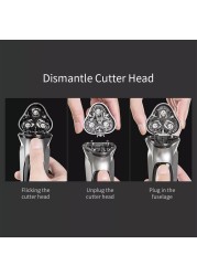 ENCHEN BlackStone Replacement Shaver Head Black Silver 3D Floating Cutter Head Blade Stainless Steel Waterproof Blade