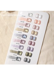 2022 commonly used nail gel fluorescent spar sham universal bright color cat eye mother of pearl nail gel