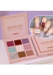 9 Colors Solid Nail Gel Nail Salon Polishing Gel Semi Permanent Varnish Mix Nail Gel For Nail Art