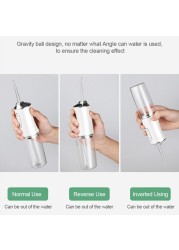 Oral Irrigator Portable Dental Water Pickler USB Rechargeable Water Jet Floss Dental Pick 4 Jet Tip 220ml 3 Modes IPX7 1400rpm