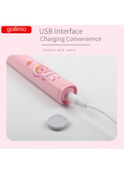 Gollinio Electric Toothbrush Kids Usb Fast Charging GL54B Children's Toothbrush Rechargeable Toothbrush Replacement Head