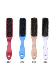 Men's and Women's Wooden Handle Hair Brush Solid Boar Bristle Combs for Beard and Hair Styling