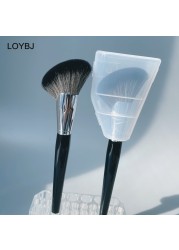 Loebig 72# Fan Contour Brush Professional Face Blush Highlighting Bronzer Contour Powder Brush Soft Synthetic Hair Sculpting Brushes