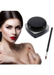 Black Waterproof Eyeliner Cream Long Lasting Gel Eyeliner Professional Eyeliner Shadow Gel Makeup With Brush Eye Cosmetics TSLM1