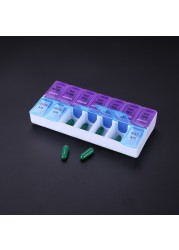 14/7 Grids 7 Days Weekly Pill Case Medicine Tablet Dispenser Organizer Pill Box Splitter Storage Box Pill Organizer Container