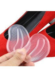 D2TA 1 Pair High Heel Soft Silicone Gel Cushions Anti-Slip Insoles Forefoot Shoe Foot Pad