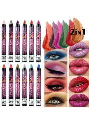 12 Color Pearlescent Silkworm Eyeshadow Pen Long Lasting Waterproof Contour Shadows Makeup Shiny Eye Shadow Stick Cosmetics