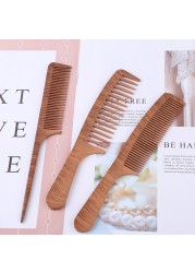 Natural Pear Wood Smooth Comb Scalp Massage Anti-tangle Static Handmade Hair Brush Hair Styling Hair Care Tool