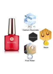 MSHARE - milky white gel nail polish, rubber base, nude, pink, brown, soak, builder gel, varnish, 10ml