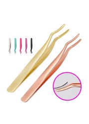 False Eyelash Tweezers Clip Fake Stainless Steel Lash Curler Rod Eyelash Extension Tweezers Remover Makeup Tools