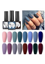 ur sugar 7.5ml purple color gel nail polish matte top coat semi permanent soak off nail art uv gel varnish all for manicure