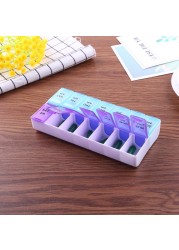 7/14 Grids 7 Days Weekly Candy Pill Case Medicine Tablet Dispenser Organizer Pill Box Splitter Pill Storage Case Organizer Container