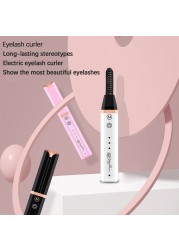 New Fast Electric Heating Eyelash Curler USB Rechargeable Eyelash Curling Roller Long Lasting Natural Eye Beauty Makeup Tools