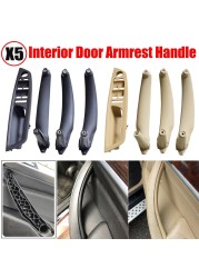 4pcs/set High Quality Left Hand Driver Door Pull Handles Kit Car Interior Replacement Parts For BMW X5 X6 E70 E71 2007-2013