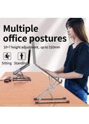 Adjustable Laptop Stand Aluminum For MacBook Foldable Tablet PC Support Notebook Stand TableLaptop Cooling Pad Stand