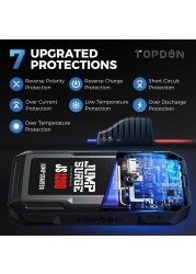 TOPDON 1200A Jump Starter Car Charger Battery Power Bank For 6.5L Gas 4.0L Diesel 12V Fast Auto Battery Charger Booster JS1200