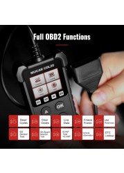 جهاز مسح موكار CDL20 OBD2 قارئ رمز EOBD للسيارة أداة فحص محرك السيارات التشخيصية محلل انبعاث الضباب الدخاني لمستشعر O2/EVAP