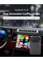 Wireless CarPlay Ai Box Android 11 Android Auto Youtube Netflix Play for VW Ford Mercedes Audi Porsche Volvo Nissan Kia Toyota