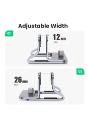 UGREEN Vertical Laptop Stand Holder for MacBook Air Pro Aluminum Foldable Notebook Stand Laptop Support MacBook Pro Tablet Stand