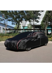 210T Universal Covers Whole Car Outdoor Block Sun Snow Rain Dust Frost Wind And Leaves Black Fit Suv Sedan Hatchback