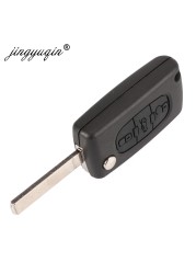 jingyuqin 433Mhz ID46 Ask FSK Car Key For Peugeot 207 307 407 208 308 408 607 Remote Key Partner 3 Buttons CE0523 Ce0536